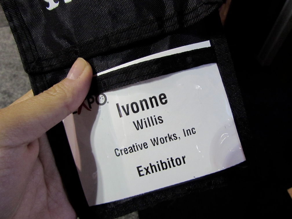 name tag, exhibitor, bowl expo 2014