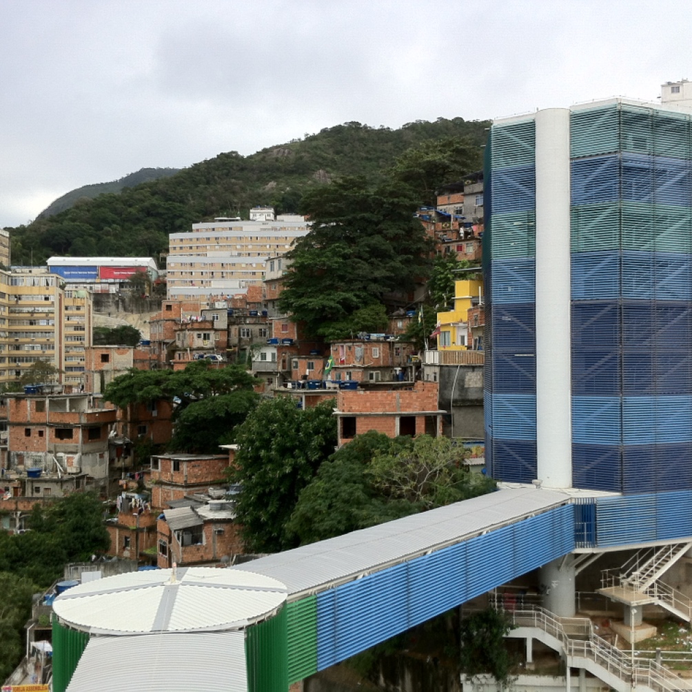 View of the Observatory and Stairs to the Favelas